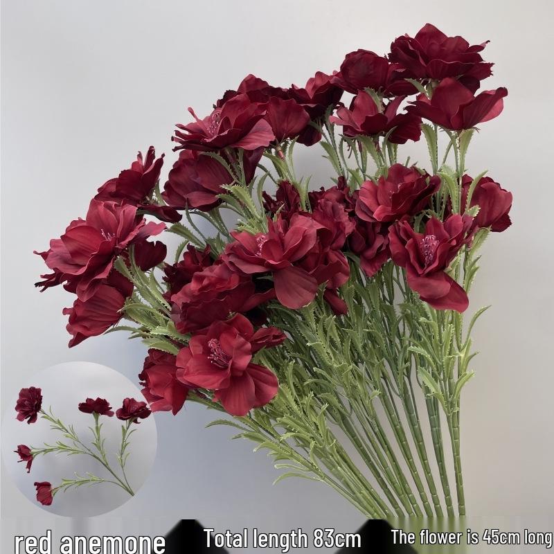 Shunran Dark Red Wine Artificial Wedding Flowers for Chinese Engagement Décor & Aisle Hanging Displays