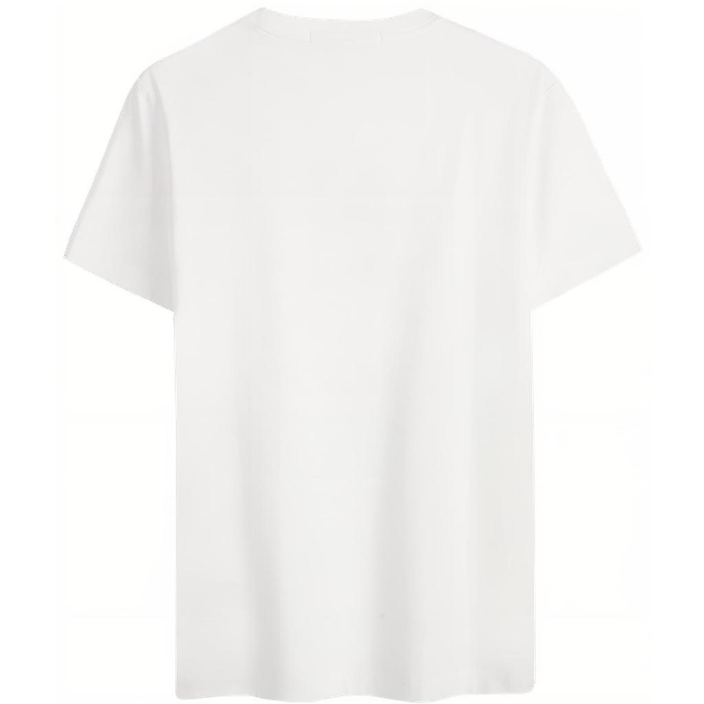 Calvin Klein Slim Fit Round Neck Short Sleeve T-Shirt With Letter Foil Print Men Tops Moonlight-White J324214-YAF