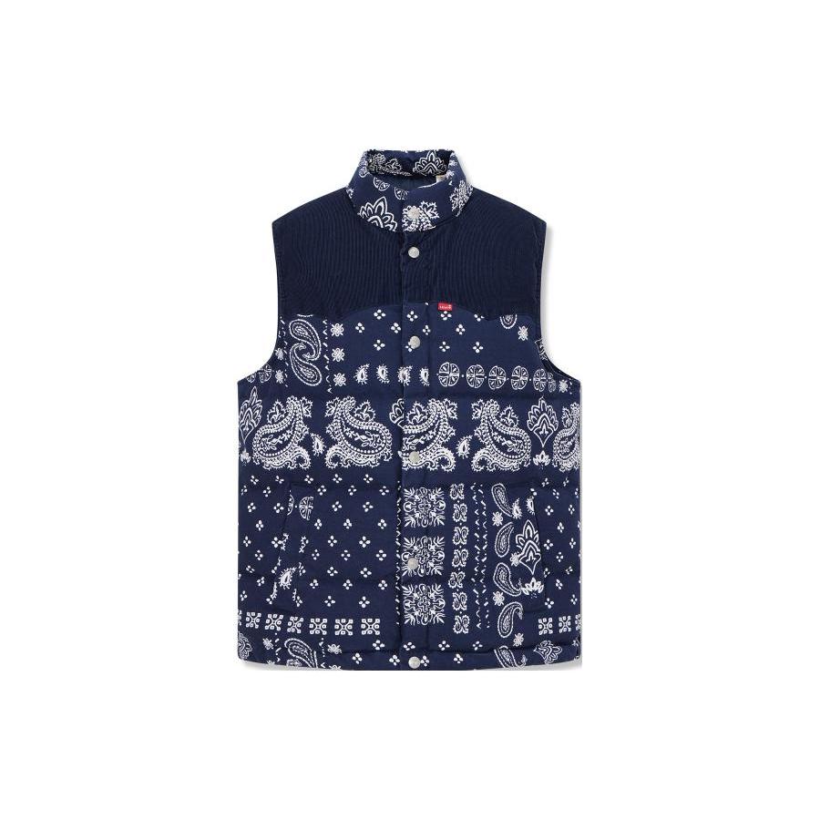 Levi's Vests Men's Navy Blue Stand Collar Moderate Other A5634-0001
