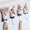 Cute Cartoon Little Character Kitchen Wall Hanging Hook Hanging Key and Punching-free Hook Sticking Hook Behind Door