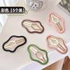 Set of 5 Wavy Edge Metal Base Hair Clips with Cloud Shape Design Suitable for Bangs and Side Hair Holding Durable Lightweight Accessories