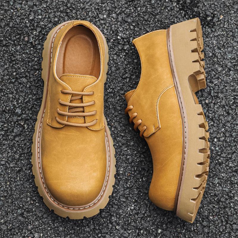 

Инструментальные мужские туфли весна новые американские британские низкие мартинсы мужские универсальные повседневные резиновые туфли 1035-J 38 жёлтый