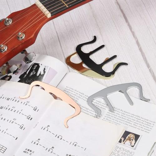 uxcell Music Book Clip, Page Holder for Piano Sheet Music, Music Book Holder, Metal, 93 x 54 mm, Silver, 1 Piece