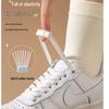 No-Tie Elastic Shoelaces: Lazy Buckle for Men, Women, and Kids - White Flat Sports Style