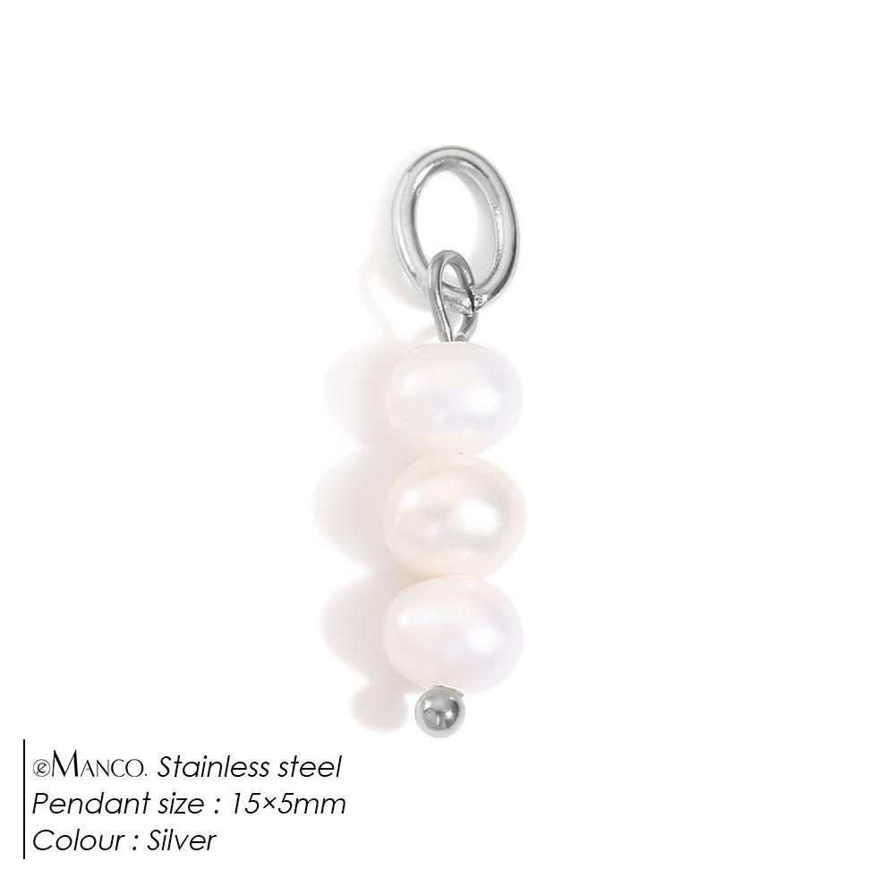 

eManco Нержавеющая сталь Винтажный Пресноводный жемчуг Неправильной формы Подвеска