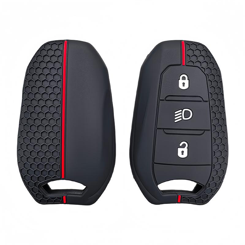 Silikon Autoschlüsselhülle Abdeckung Schale Schlüsselanhänger Halter für Peugeot 308 408 508 2008 3008 4008 5008 für Citroen C4 C5 C6 C3-XR Zubehör