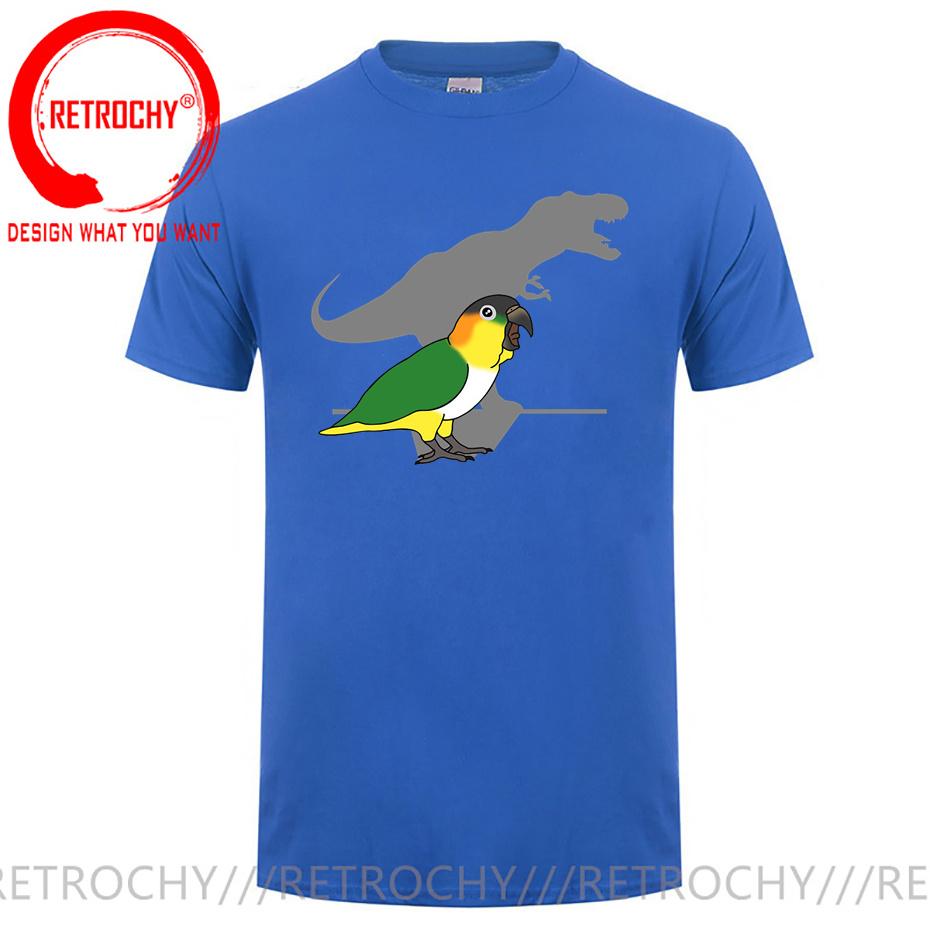 Trex Black Headed Caique TShirt Funny Bird Memes T Shirt Dinosaur Harajuku Gothic Unisex Tshirt Ullzang Streetwear Tops Tee Shirt