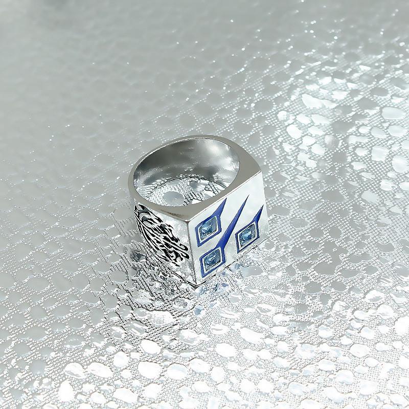 Bone Overlord King Silver Ring Anime Peripheral Cosplay Jewelry Fan Gift Fashion