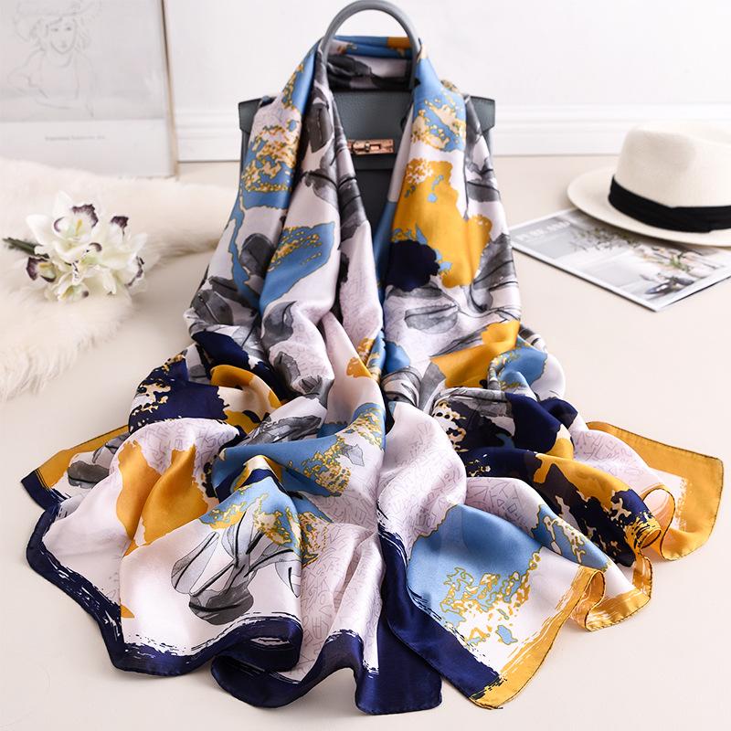 180*90cm muffler new Luxury Brand Scarf Women Shawls Wraps Spring Hijab Bufanda Foulard Female Bandana Beach Stoles Silk
