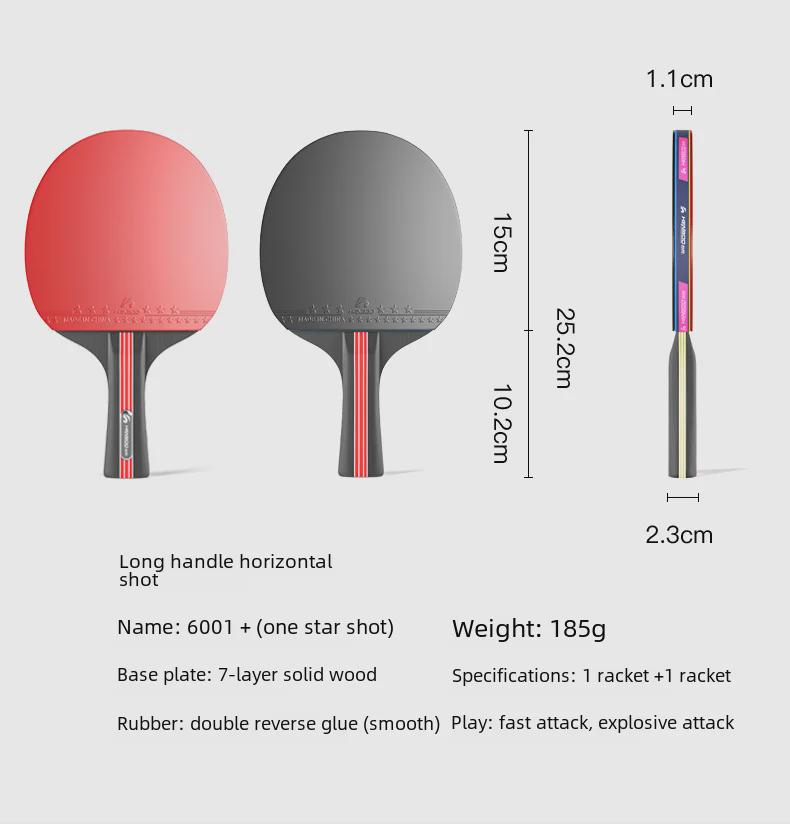 Professionellt bordtennisracket - En, Två, Tre stjärnor, Vertikalt/Horisontellt för Träning & Underhållning