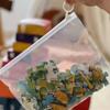 Plastic Zipper Bags Heavy Duty Transparent Travel Storage Bag with Pull Tabs Travel Storage Bag Rectangle Shape Multipurpose Use