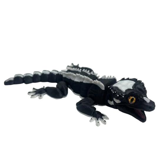3D Printed Lizard Ornament, Articulated Lizard Fidget, Magnetic Lizard Figurine with Movable Joints, Animal Action Figure Magnet for Desktop