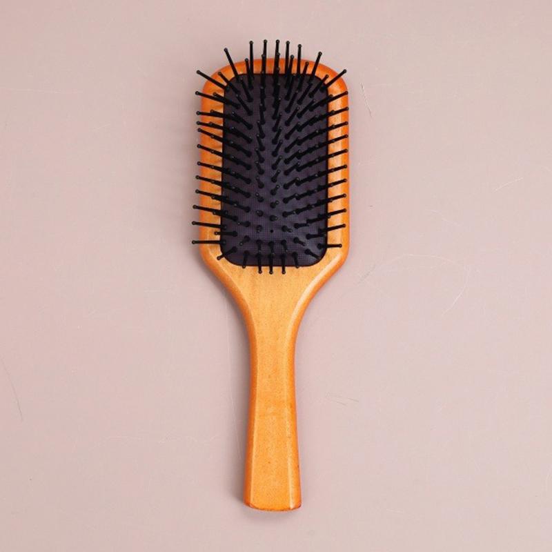 Wooden Paddle Hair Brush Set - Scalp Massage, Anti - Static Detangling, for All Hair Types, Daily Styling & Grooming