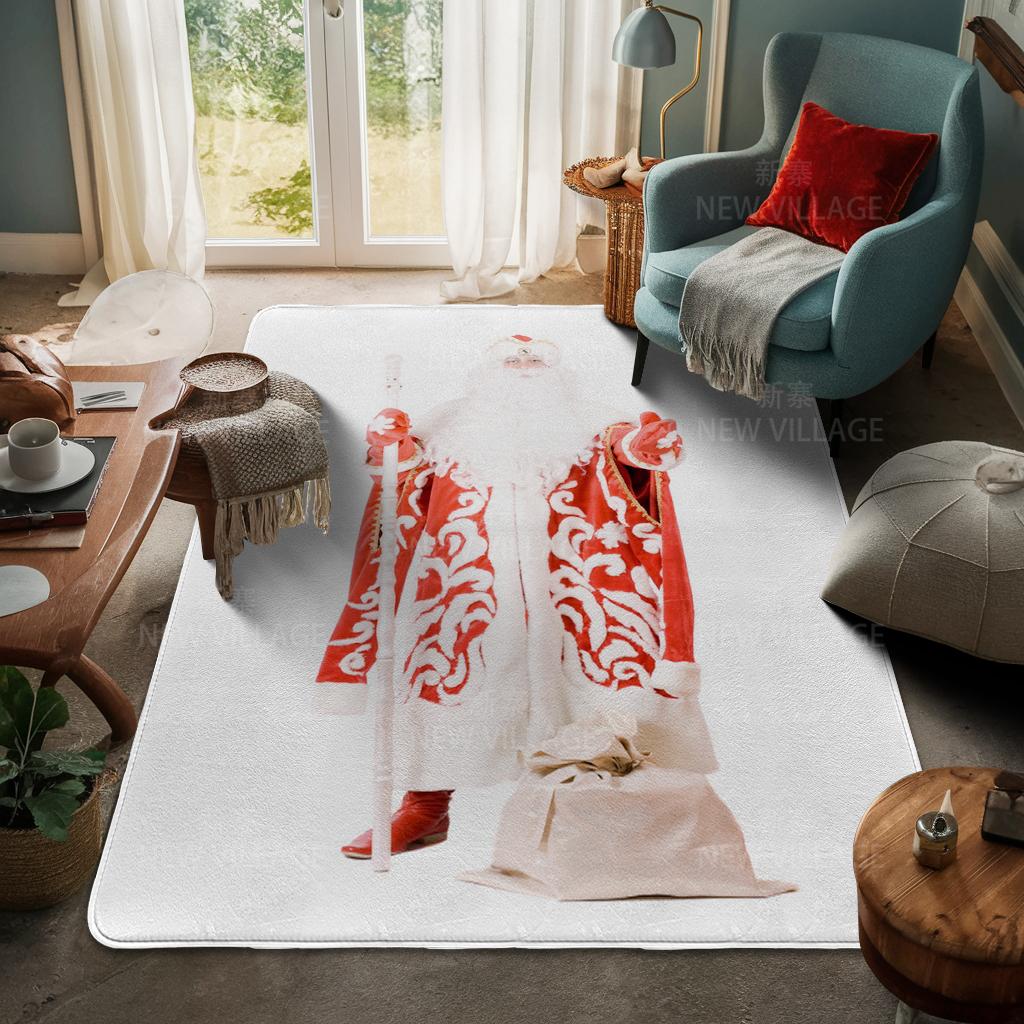 House Entrance Carpet Home Door Mat Living Room Bath Foot Bathroom Non-slip Water Absorption Rugs Bath Merry Christmas Winter