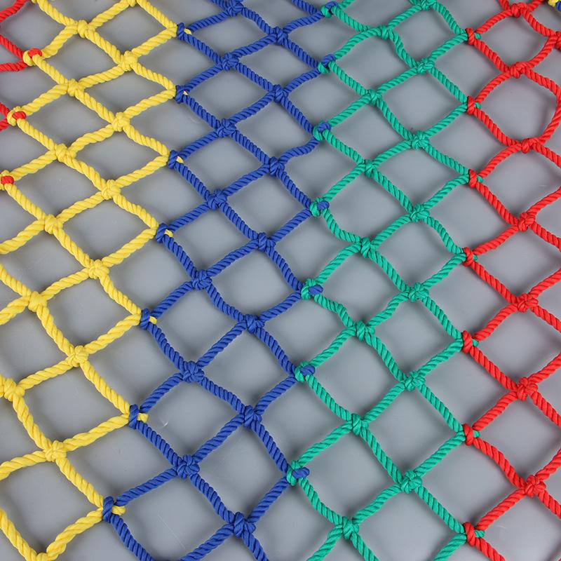 Colorful Polyester Safety Net for Kids: Decorative Climbing & Staircase Railing Net for Indoors and Outdoors