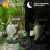 Outdoor Solar Lamp Elf Resin Craft Decoration Dwarf Flocking Statue Decoration Garden Landscape Lamp