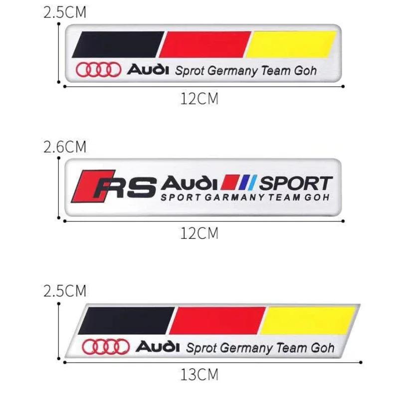 1P hot A3 A4 B8 8P 8V A6 C7 A5 Q5 B7 B6 B9 SLINE Q2 Q7 Retrofitting Sline Car Logo RS Metal Car Sticker Tail Logo Side Logo