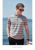 [Old Money Style Stripe] Summer New Mulberry Silk Cotton Blended Light Luxury Men's Polo Shirt