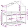 Bunk Bed with Canopy Wax Brown 90 x 190 cm Solid Pine Wood