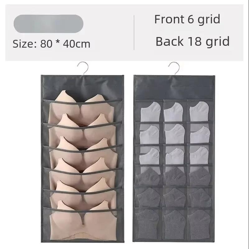 

1 шт. сумка для хранения нижнего белья, бытовая настенная сумка для хранения носков, двухсторонняя сумка для хранения в гардеробе