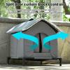 Outdoor Cat House Windproof Waterproof Cozy Cat Shelter Easy Assembly Warm Insulated Shelter for Outdoor Cats Assembly Required