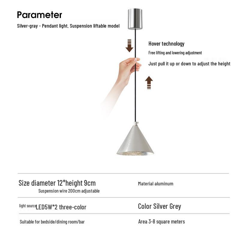 Minimalist Modern Pendant Light for Bedroom Eye Protection