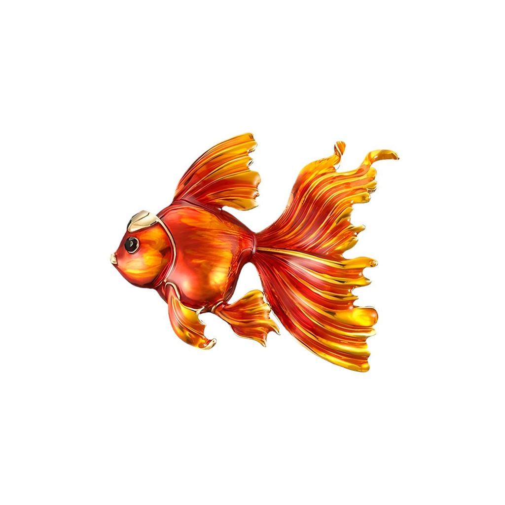 Goldfish High-end Feminine Enameled Koi-like Accessory Brooch