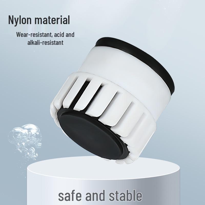 Waterproof Nylon Cable Gland with Rubber Seal and Clamping Claw, Semi-Through Type, White