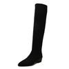 Fashion Stretch Soft Leather Women Over the Knee High Boots Fashion Pointed Toe Shoes Autumn Winter Thick Heel Ladies Long Booties