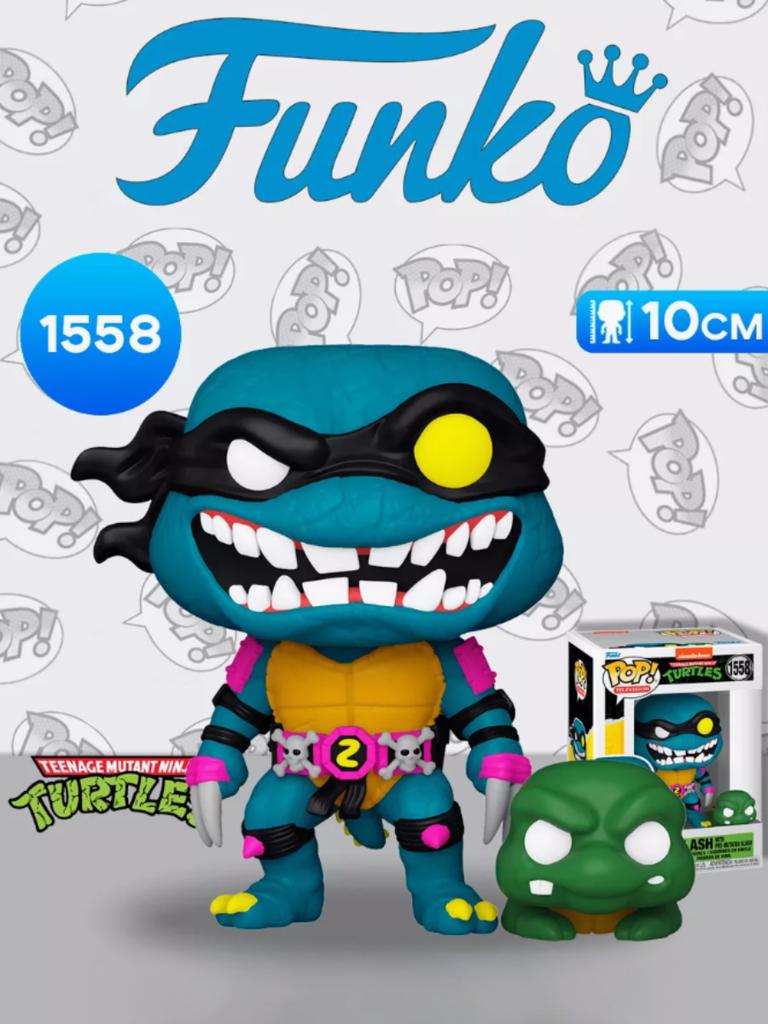 Figure Teenage Mutant Ninja Turtles Slash with Pre-Mutated Slash Funko Pop Funko Pop Ninja Turtles TMNT 10 Cm #1558