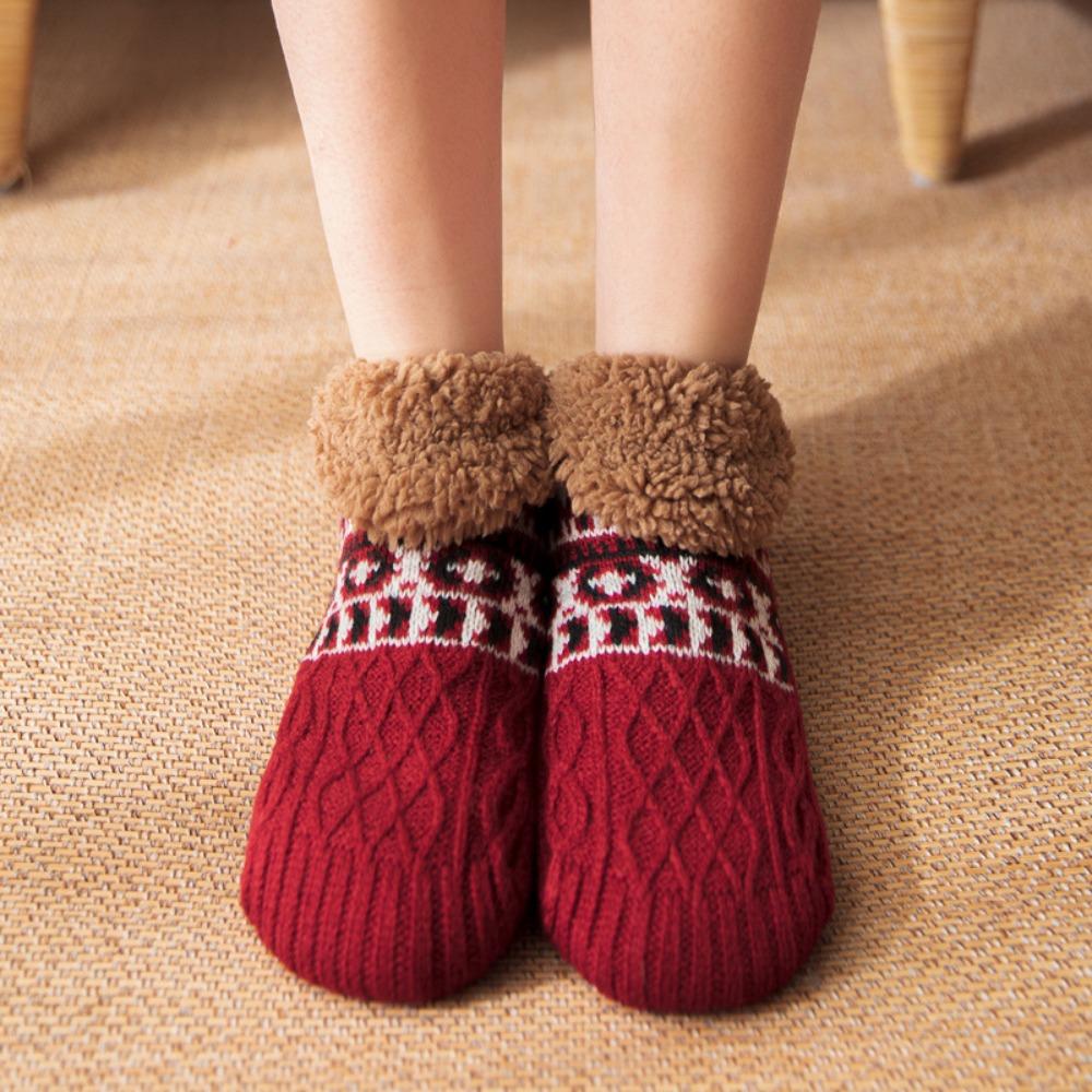 Non-slip Floor Socks Plush Winter Socks New Yoga Socks  Women Men