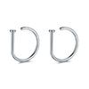 Fake Nose Ring Hoop Lip Labret Ring for Women Non Pierce Hoop Nose Ring Septum Hoop Ring Tragus Rook Ring Non Piercing Jewelry