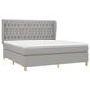 Maison Exclusive - Sommier à lattes de lit avec matelas Gris clair 180x200cm Tissu