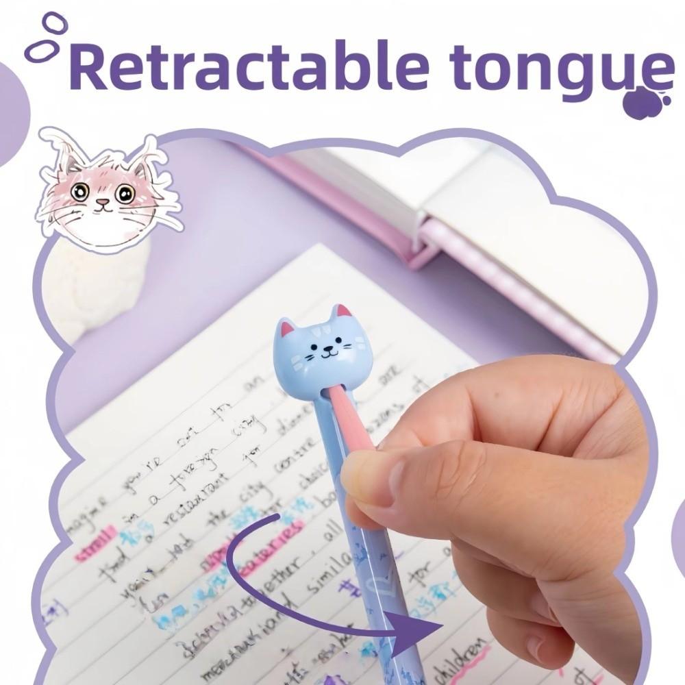 Dog Theme Cat and Dog Gel Pens Quick-Drying Fine Tip Writing Pens Plastic Material 1.1mm Stationery Pens Office Use