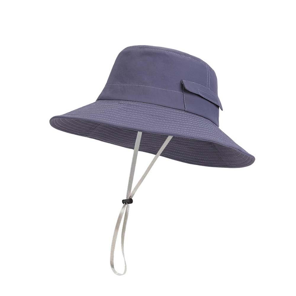 

Sun Cap Drawstring Men s Fisherman Hat Nylon Polyester Sunshade Fishing Hat Thin Breathable Sunscreen Basin Cap Women сірий