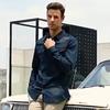 Elastisches Jeanshemd aus Baumwolle für Herren, langärmelig, hochwertige Cowboy-Hemden für Herren, lässig, schmale Passform, Designer-Kleidung für Herren