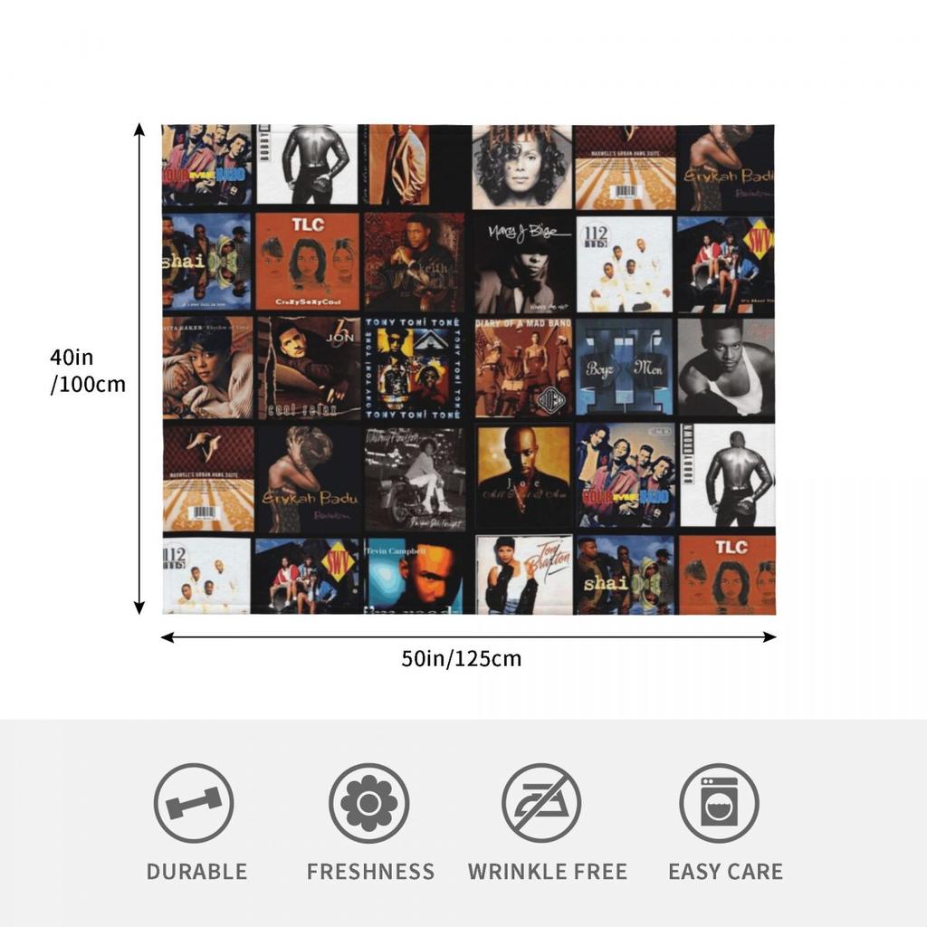 90s R&B Classics Throw Blanket Warm Throw Blanket Gift for Anniversary