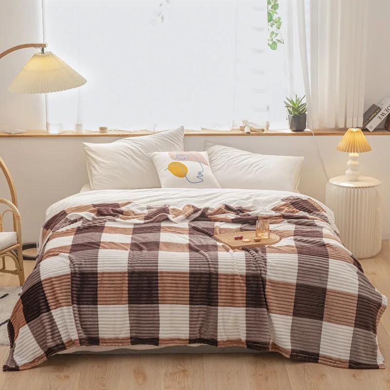 Flannel sheets, warm milk duvet, single and double sided fleece blankets, summer thin blankets, cover blankets