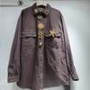 Spring New Lapel Metal Button Design, Silhouette Long-sleeve Denim Shirt, Loose Women's Trendy Top