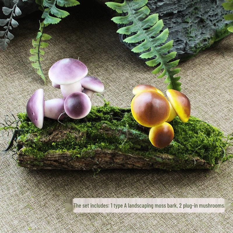 Forest Style Artificial Tree Stump with Moss Bark - Kindergarten and Country Style Decorative Ornament, Perfect for Landscaping or Inserting Flowers.