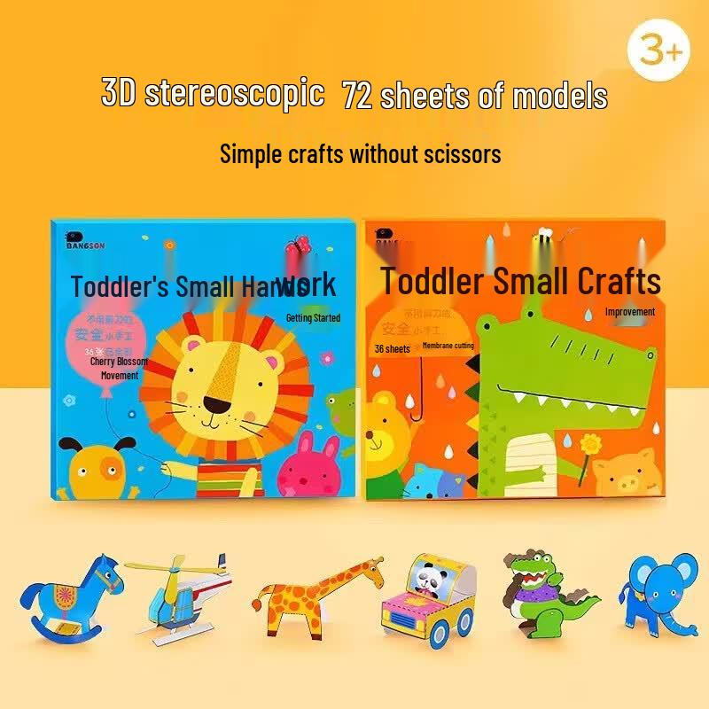 BANGSON Kids No-Cut Origami Craft Book