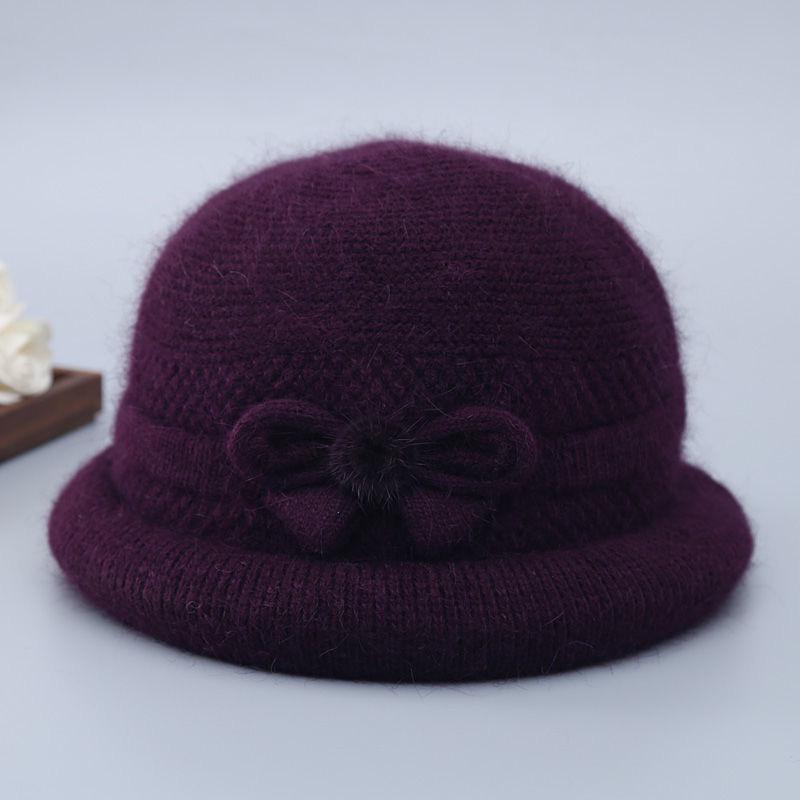 Women's Winter Wool Hat: Fashionable, Thick, Warm with Ear Protection for Middle-aged and Elderly