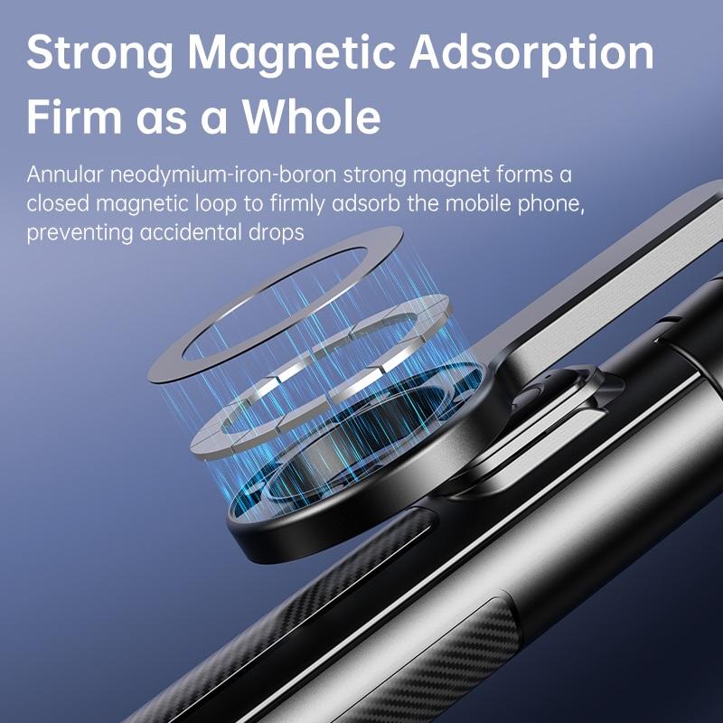 Magnetic Phone Tripod Wireless Phone Grip Selfie Stick Desktop Tripod
