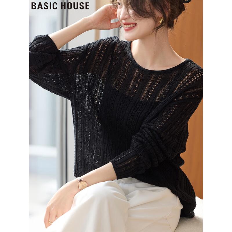 Basic House Women s Long Sleeve Knit Sweater L
