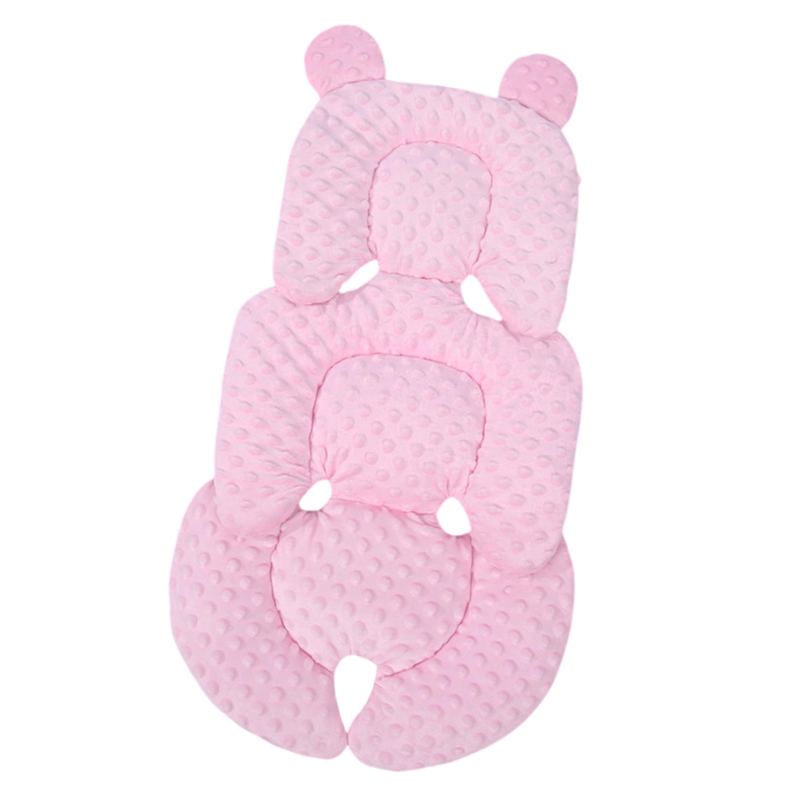 

Удобная подушка для детской коляски, дышащий хлопковый вкладыш для детской коляски и переносных корзин A розовый