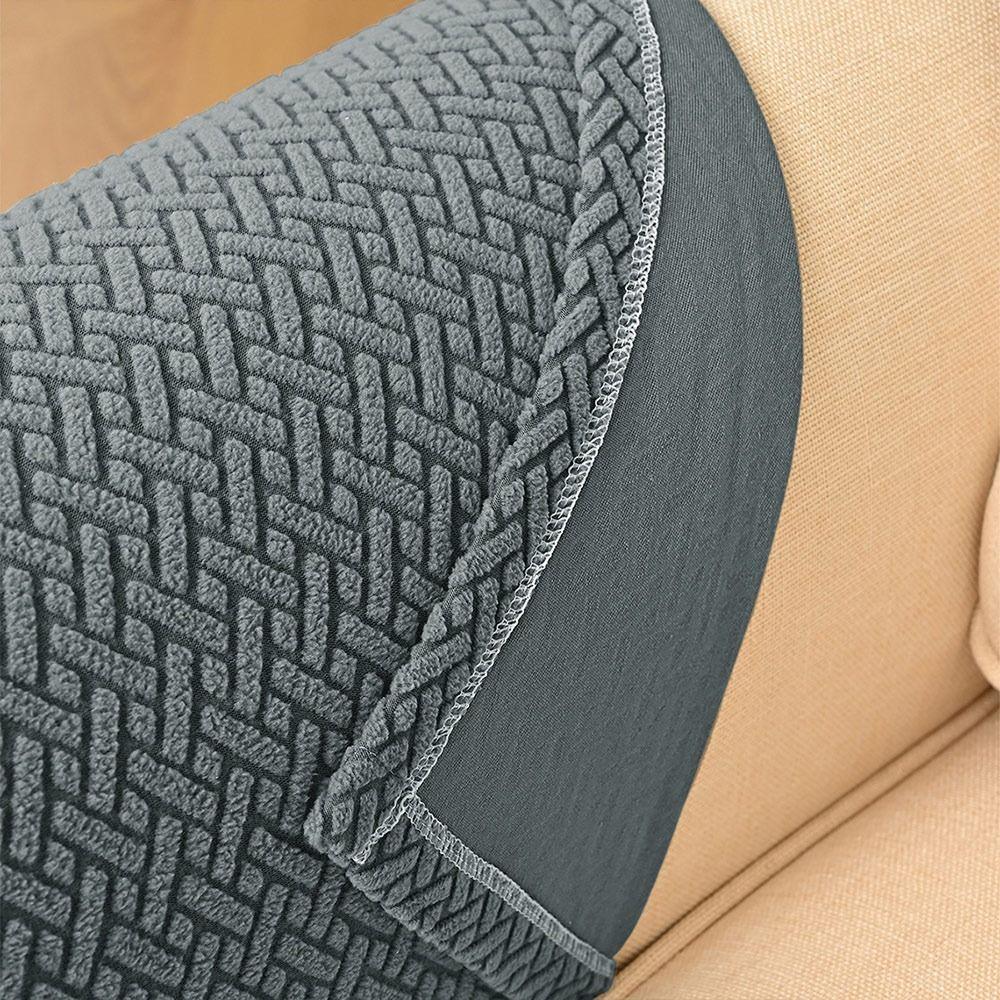 1Pair Stretch Sofa Armrest Cover Anti Slip Jacquard Fabric Sofa Cover Elastic Couch Arm Protector for Home Furniture Decor