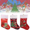 Plush Grinch Christmas Stocking Cozy Gift Bag For Kids Holiday Candy Holder