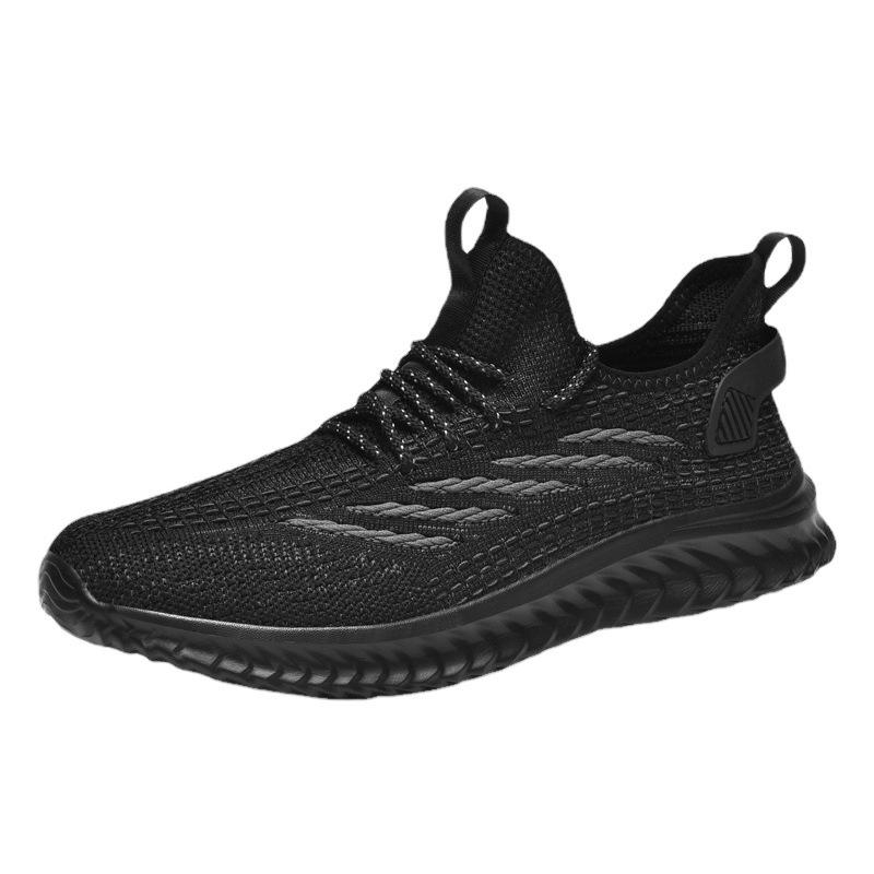 Men's shoes spring and summer fly-woven mesh shoes azon large size lightweight sports casual shoes soft-soled running shoes