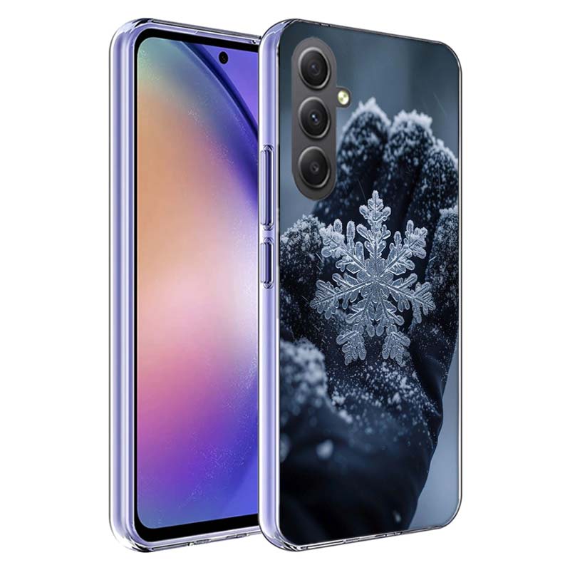 

Snowflake Winter White Snow Christmas Phone Case for Samsung A17 A37 A57 A07 A16 A26 A36 A56 A06 A02S A12 A22 A32 A52S A04S A14 Samsung A53 5G