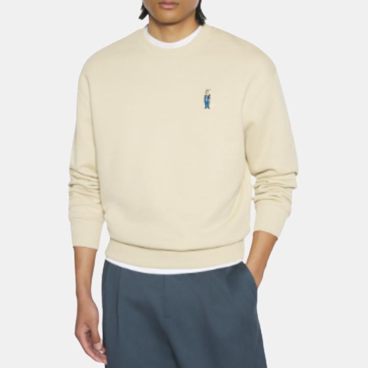 Maison Kitsune Dressed Fox Solid Logo Crewneck Long Sleeve Sweatshirt Men sweatshirt PM00310KM0341-0335